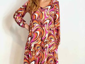 Schnittmuster Boho Kleid Pucci Look Velia Viskose - 1