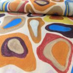 922769 abstracter Druck Ecru Beige - 1