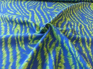 922783 Viskose Zebra Blau Grün - 1