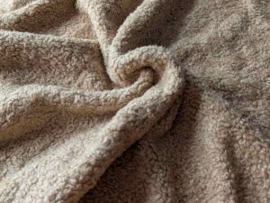 Teddy, Fake Fur, unifarben Beige