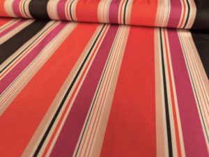 Hochelastischer Slinky breite Streifen Rot / Pink / Schwarz
