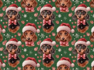 Sweatshirtstoff, Weihnachten, Xmas, Dackelmotiv
