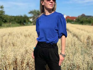 Schnittmuster Shirt Silja Royalblau Jersey - 2