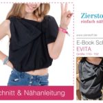 Schnittmuster Shirt Evita Schleife Baumwolle Schwarz