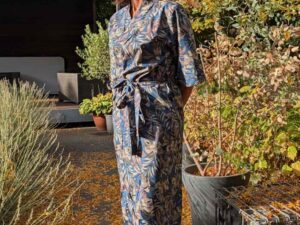 Stoffpaket 3 Meter Baumwolle Blumen für den Kimono Salome – Bild 4