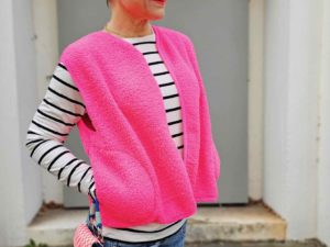 Schnittmuster Weste Fritzi Nike Polina Teddy Neon - 7