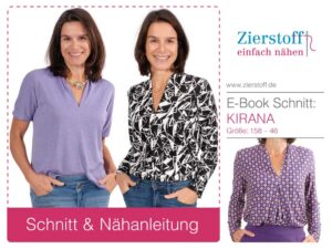 Bluse mit Kellerfalte "KIRANA", Gr. 158 – Damengr. 46 [Digital]