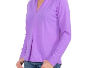 Schnittmuster Bluse Kirana Sportjersey Lila