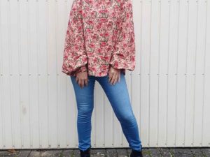 Sweatshirtstoff Bluse Levinia Fledermaus - 2