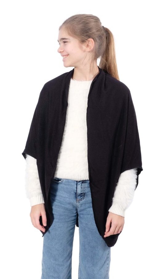 Schnittmuster Cape Poncho strickstoff Lime