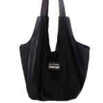 Schnittmuster Tasche Valeska Kunstleder Schwarz Shopper