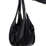 Schnittmuster Tasche Valeska Kunstleder Schwarz Shopper