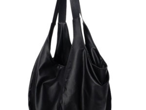 Schnittmuster Tasche Valeska Kunstleder Schwarz Shopper