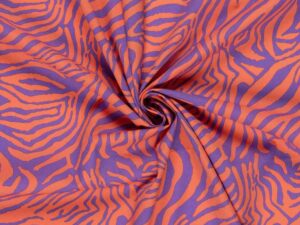 Baumwolle Satin Stretch, Lila Orange