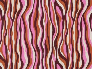 Viskose, grafische Zebra Musterung Rosa, Ecru, Beere