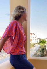 vSchnittmuster Shirt Ebba Viskose Orange Pink - 1