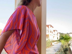 vSchnittmuster Shirt Ebba Viskose Orange Pink - 1