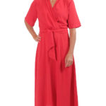 Kleid Marianne Schnittmuster Peach Damen rot