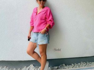 Schnittmuster Blusenshirt Nilam Musselin Pink - 1