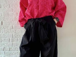 Schnittmuster Nilam Bluse Musselin Pink Rot - 1