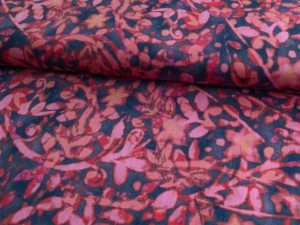 Baumwoll Stretch Blumen - 11737-rot