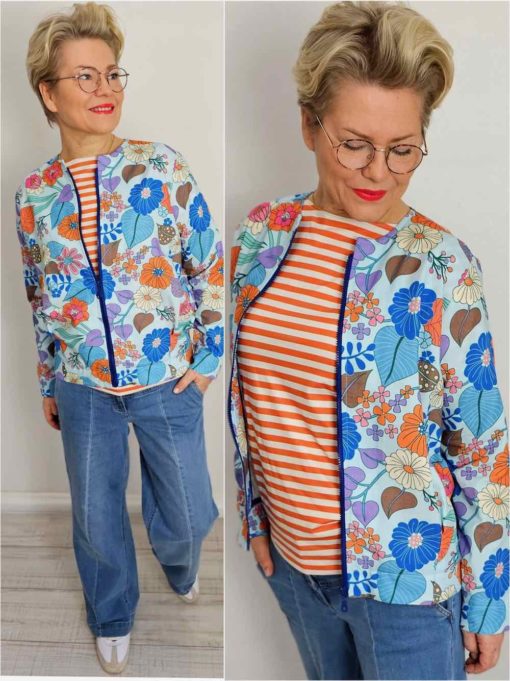 Schnittmuster Jacke Nessa Blumen - 7