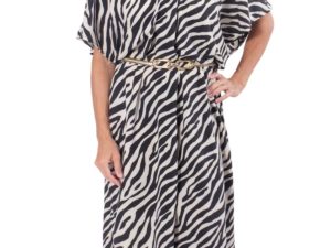 vSchnittmuster Kleid Esra Gürtel zebra