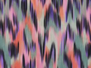 Baumwolle Satin, grafische Musterung Pink / Lila / Mint – Bild 4