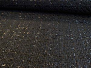 Boucle Schwarz Lurex Meterware