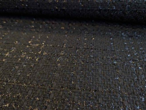 Boucle Schwarz Lurex Meterware