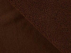 Boucle Teddystoff, unifarben mittleres Braun