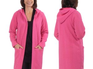 Schnittmuster Jacke Zopfmuster Pink