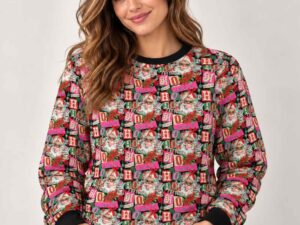Sweatshirtstoff, Weihnachten, Xmas, Ho Ho Ho – Bild 2