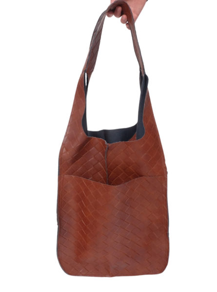 Flechtleder Aruna Braun Tasche Shopper 2