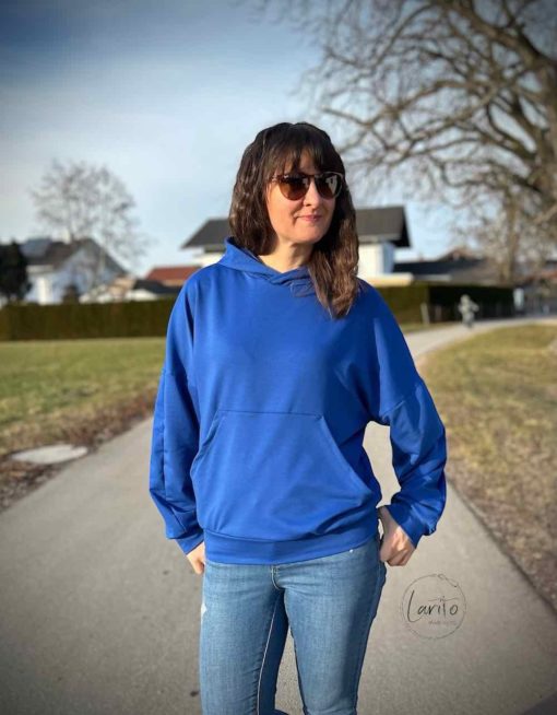 Schnittmuster Pullover Milda Sweat blau - 5