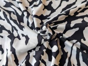 Jersey Viskose Schwarz Weiß - 1