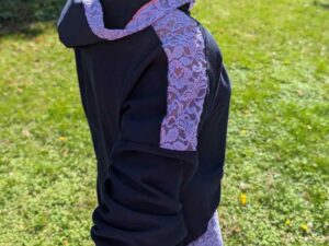 Spitzenstoff Meterware - Lila und Orange – Bild 5