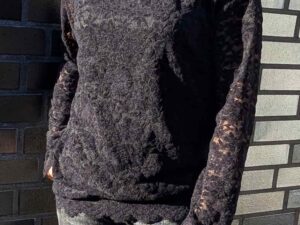 Jersey, dehnbare Spitze, Schwarz – Bild 5