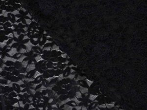 Jersey, dehnbare Spitze, Schwarz – Bild 3