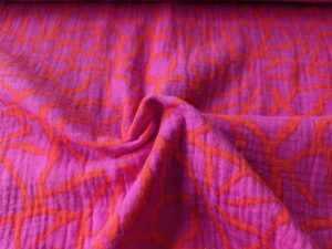 Gauze, Musselin - Fuchsia Orange
