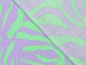 Viskose Stoff, Zebra Grün Lila – Bild 3