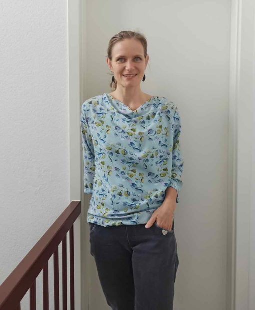 Schnittmuster Wasserfallkragen Shirt Derya - 3
