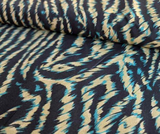 Viskose stoff zebra - 1
