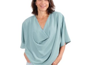 Nene Viskose Weiß Wasserfallshirt