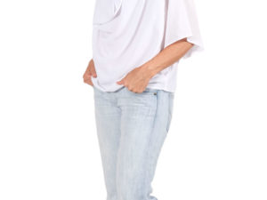 Nene Viskose Weiß Wasserfallshirt