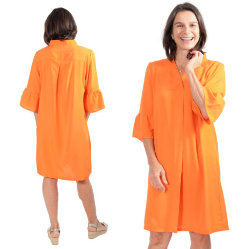 Schnittmuster Kleid Jaina Viskose Orange 3