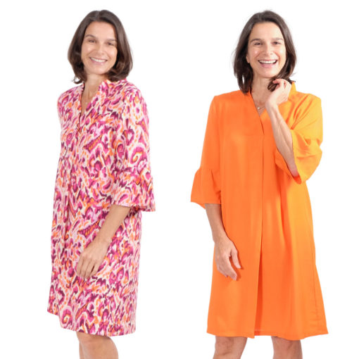 Schnittmuster Kleid Jaina Viskose Orange 3