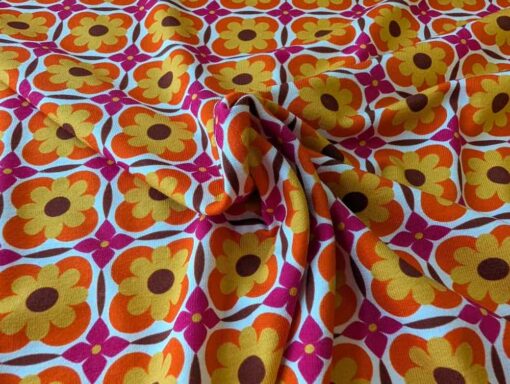 Jersey Retro Orange Fuchsia - 1