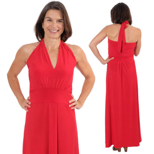 vNeckholder Zurita Rot Slinky Maxikleid