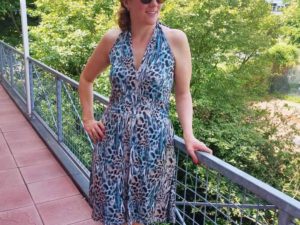 Slinky Mischgewebe hochelastisch Zurita Neckholde Kleid - 4